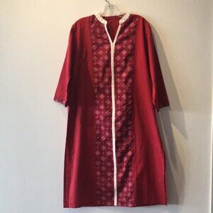 W Kurta 18 Red Indian Attire 100% Cotton